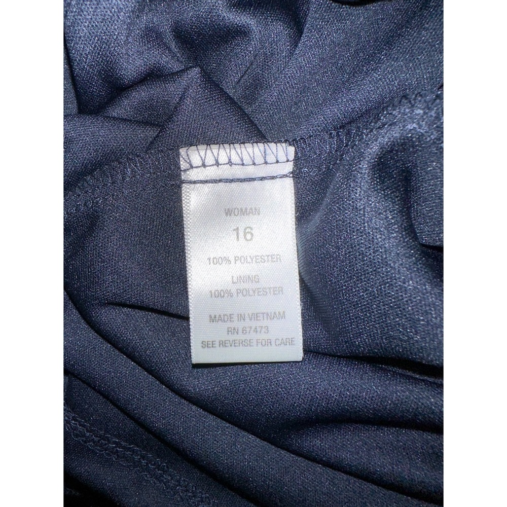 NWT Dressbarn Women's Navy Blue Floral Lace Sleeveless Fit and Flare Midi Dress - Picture 9 of 10